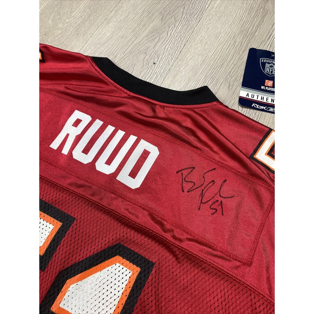 VTG Tampa Bay Buccaneers Jersey SIGNED Barrett Ruud New Reebok Vintage New Rare!